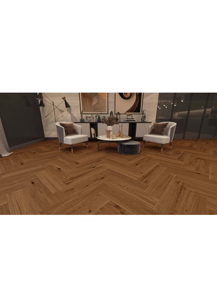 Organic Lamine Parke WH160 Oak Soliera Balıksırtı Retro Class 13X190X720 1 Paket 1.555 M²