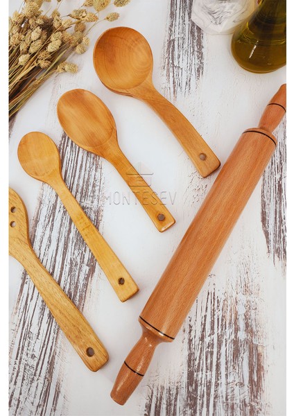 Montesev Ahşap Tahta Mutfak Kaşık Seti 5 Parça Kayın , Şimşir Ve Bambu Ağacı modelleri