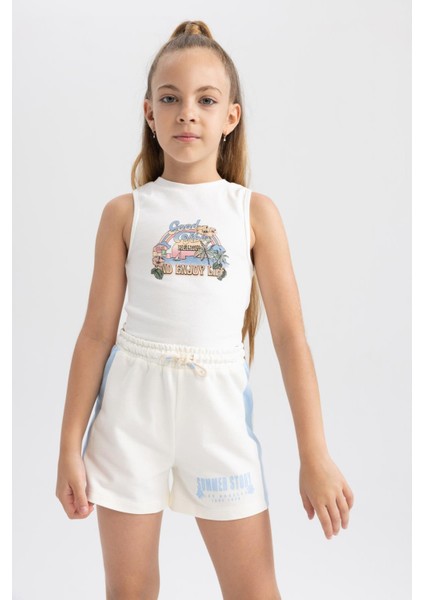 Kız Çocuk Baskılı Şort