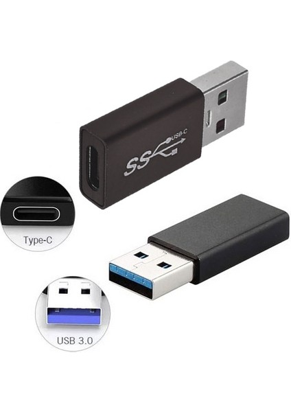 Ally Dişi Type-C To USB Otg Çevirici Dönüştürücü Adaptör