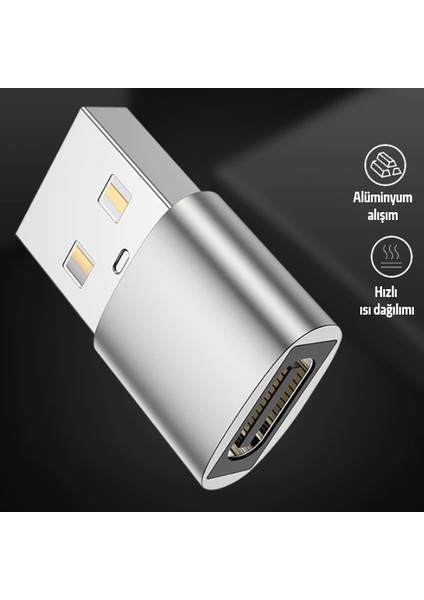 Ally USB To Type-C Dişi Çevirici Dönüştürücü Adaptör