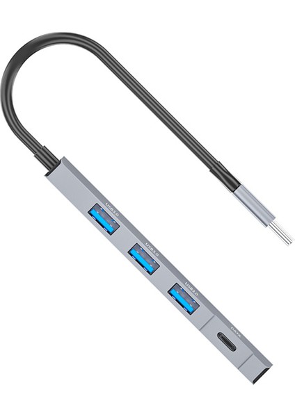 Ally ADS-309C 4in1 Type-C To USB + Type-C Hub Adaptör Çevirici Dönüştürücü Çoğaltıcı