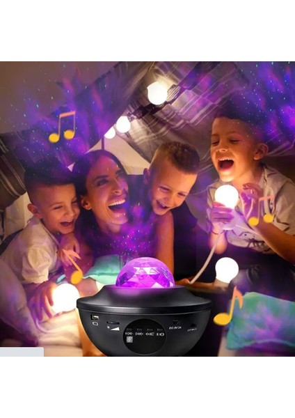 Galaksi Gökyüzü ve Yıldızları Yansıtan Projektörü Gece Lambası Hoparlör Özellikli LED Rgb Işıklı Uzaktan Kumandalı 3 Farklı Aydınlık Seviyesi Telefon ile Bluetooth Bağlantı 13CM x 16CM SP17 modelleri