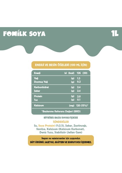 Soya Sütü 1 L X4 Glutensiz Bitkisel Bazlı Laktozsuz Vegan modelleri