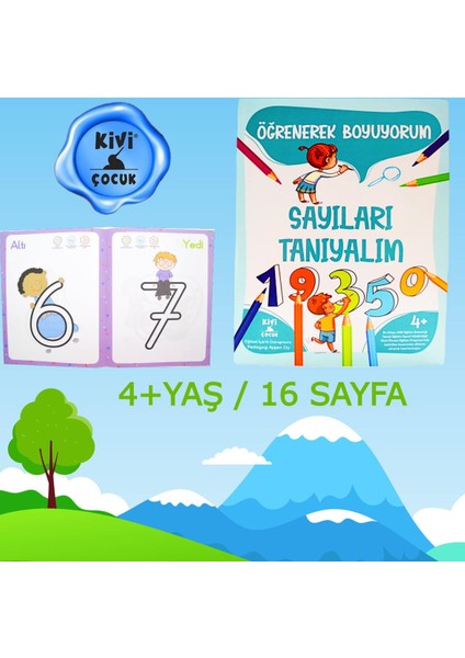 4+ Yaş Öğrenerek Boyuyorum Sayıları Tanıyalım Ktp - Ayşen Oy