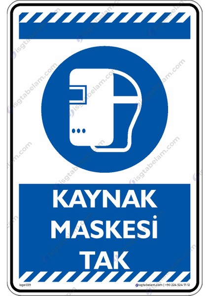 Kaynak Maskesi Tak/25x35cm/Etiket