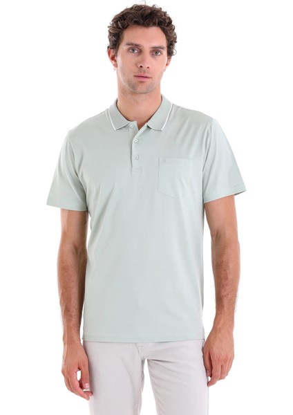 Çağla Ozp 112302 Kls. Cepli Polo Yaka Merserize T-Shirt (S-Xxl)