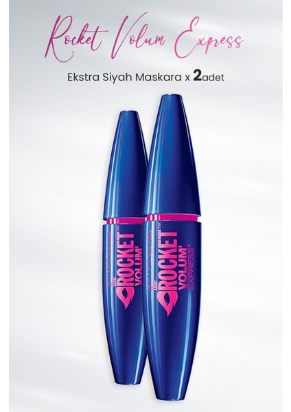 Maskara Rocket Volum Express Ekstra Siyah x 2 Adet