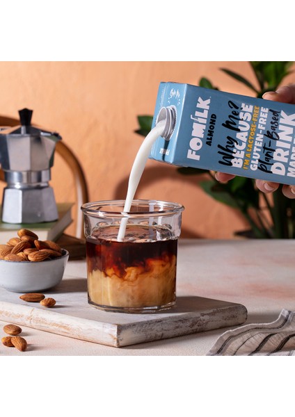 Badem Sütü 1 L X12 Glutensiz Bitkisel Bazlı Laktozsuz Vegan