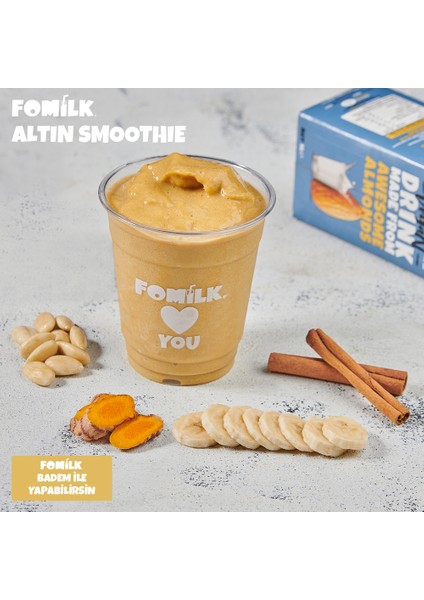 Badem Sütü 1 L X12 Glutensiz Bitkisel Bazlı Laktozsuz Vegan