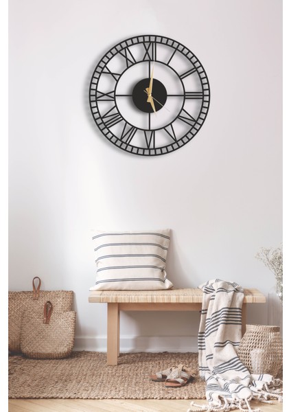 Dekoratif Duvar Saati 50X50CM + Yapraklı Tablo