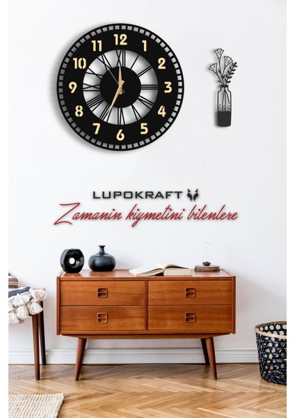 Dekoratif Aynalı Duvar Saati 50X50CM + Vazo Tablo fiyatları