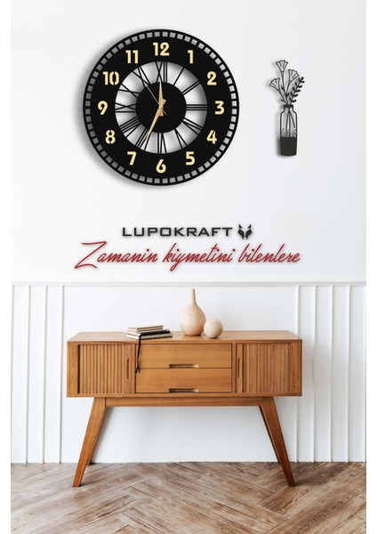 Dekoratif Aynalı Duvar Saati 50X50CM + Vazo Tablo modelleri