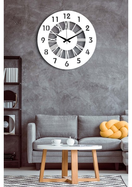 Dekoratif Beyaz Duvar Saati 50X50CM + Kuşlu Tablo fırsatları