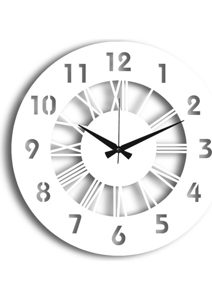 Dekoratif Beyaz Duvar Saati 50X50CM + Kuşlu Tablo indirimleri