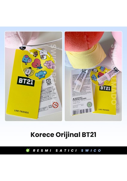 Swico Remado BT21 Mang Sevimli Karikatür Peluş Oyuncak - Açık Mavi (Yurt Dışından)