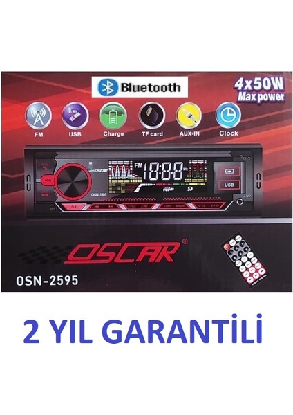 Oto Teyp Çift USB Girişli Bluetooth Oto Teyp Araba Teybi 2 Yıl Garantili