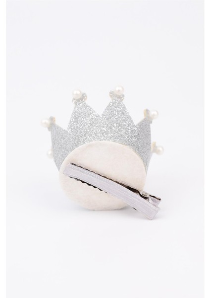 Gümüş İnci Detaylı Kraliçe Kız Çocuk Klips Toka fiyatları