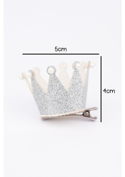 Gümüş İnci Detaylı Kraliçe Kız Çocuk Klips Toka modelleri