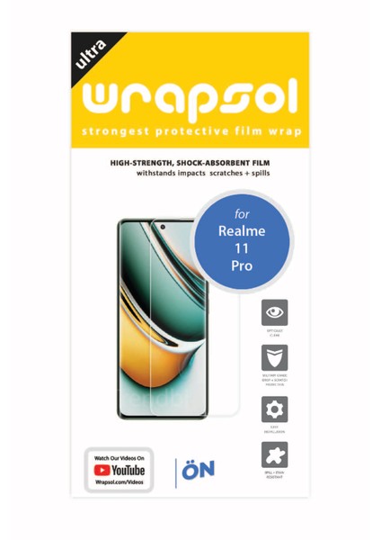 Realme 11 Pro Ekran Koruyucu Tam Kapatan Poliüretan Film fiyatları