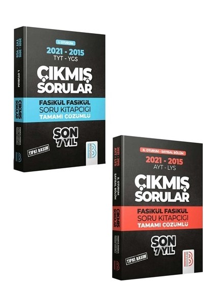 YKS 2009-2021 Son 7 Yıl Tıpkı Basım Fasikül Fasikül TYT - AYT Sayısal Çıkmış Sorular Süper Set