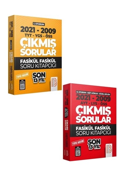 YKS 2009-2021 Son 13 Yıl Tıpkı Basım Fasikül Fasikül TYT - AYT Eşit Ağırlık Sözel Bölüm Çıkmış Sorular Süper Set