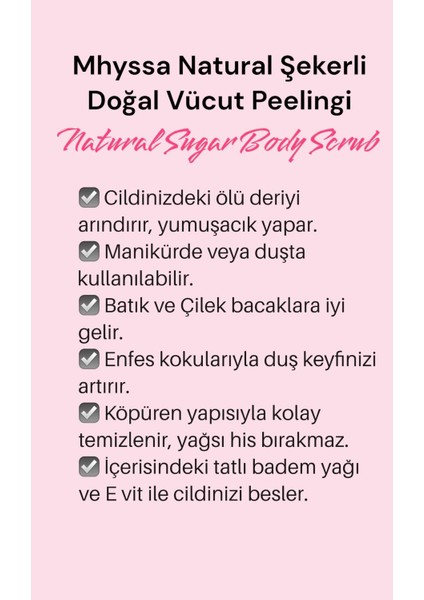 Spring Flowers Body Sugar Scrub / Doğal Şekerli Vücut Peelingi (100ML)