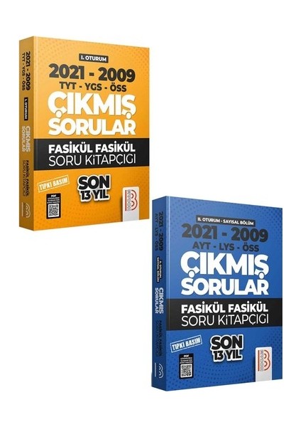YKS 2009-2021 Son 13 Yıl Tıpkı Basım Fasikül Fasikül TYT-AYT Sayısal Bölüm Çıkmış Sorular Süper Set