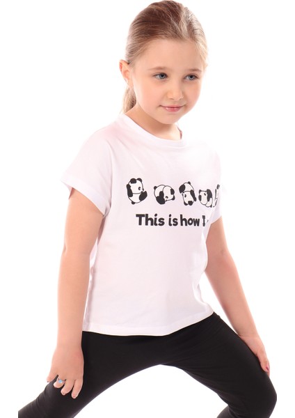 Toontoy Kız Çocuk Baskılı Tişört