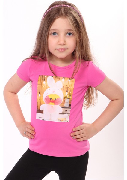 Toontoy Kız Çocuk Baskılı Tişört
