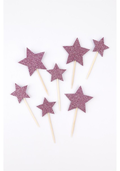 Lila Happy Birthday Yıldız Pasta Süsü fırsatları