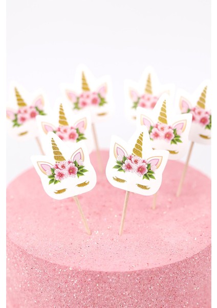 Unicorn Çiçekli 10'lu Kürdan Set