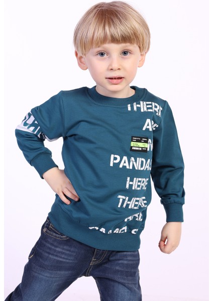 Toontoy Erkek Çocuk Ön ve Kol Baskılı Sweatshirt