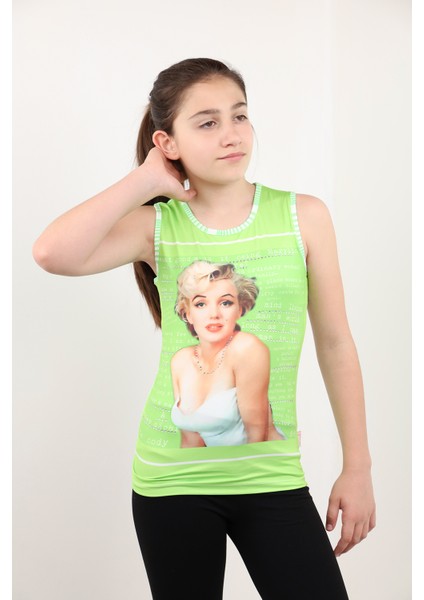 Toontoy Kız Çocuk Atlet Marliyn Monroe Baskılı
