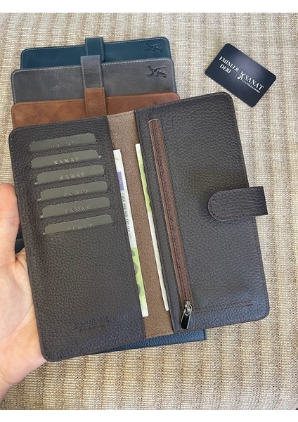 SL-2151 Fermuarlı Patlı Unisex Yeni Sezon Deri Cüzdan Sanat Leather