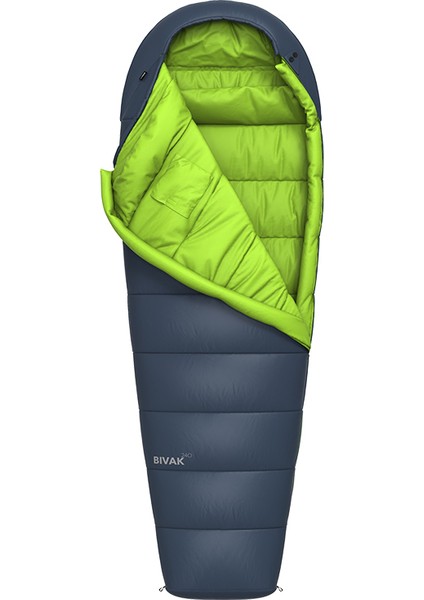 Bivak 240 Uyku Tulumu - Sağ Midnight Navy/lime Green