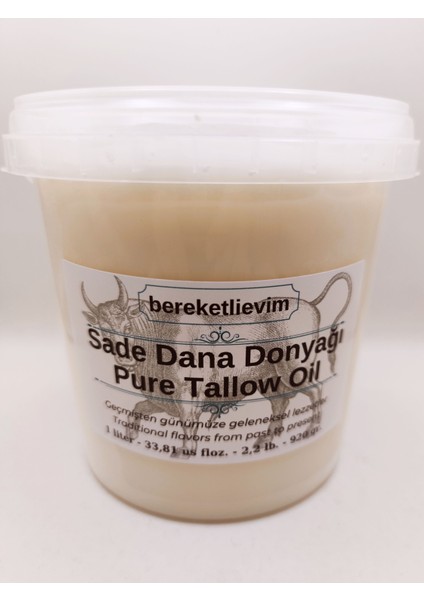 Bereketli Evim Sade Dana Donyağı, Don Yağı 1 Litre (blanc de boeuf)