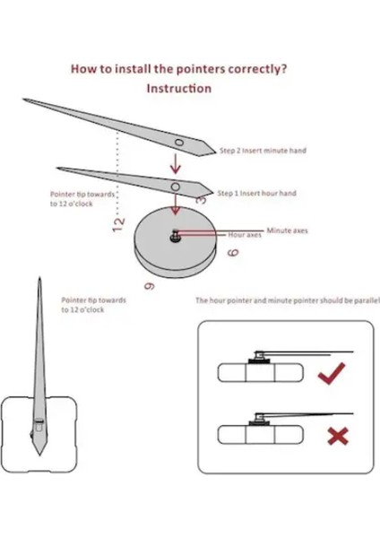 Diy Clock Büyük Boy 3D Dekoratif Duvar Saati