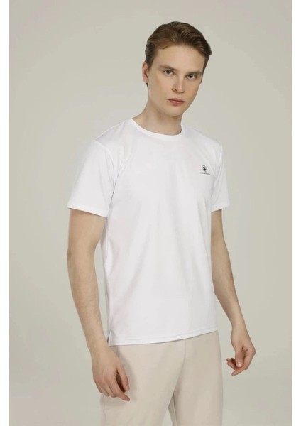 Logolu Bisiklet Yaka T Shirt Erkek T Shirt 3m 11CT1079 3fx
