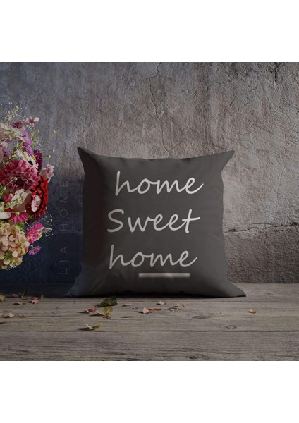 Home Sweet Home Dekoratif Kırlent Kılıfı