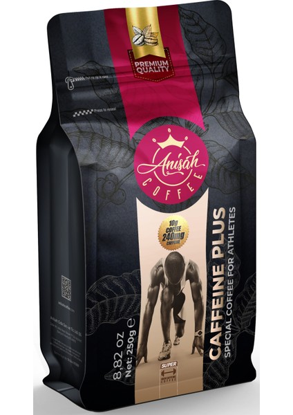 Caffeine Plus Espresso Öğütüm 250 gr Yüksek Kafeinli Sporcu Kahvesi