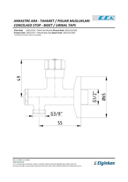 2 Adet Filtreli Ara Musluk 102111517 fiyatları