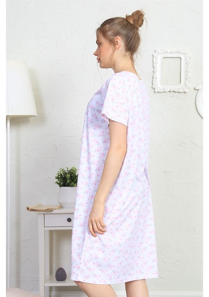 Kadın V Yaka Penye Kısa Kollu Gecelik modelleri