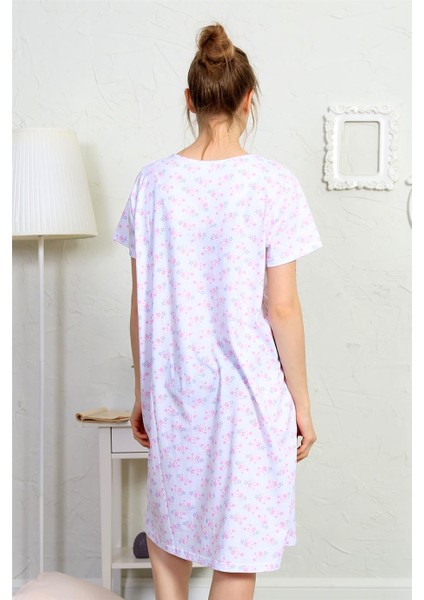 Kadın V Yaka Penye Kısa Kollu Gecelik fırsatları