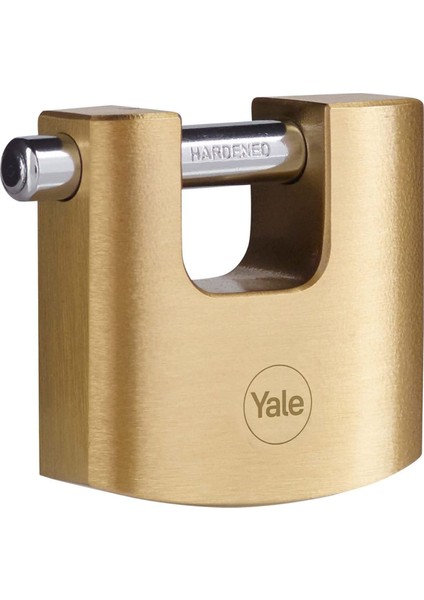 Yale Oval Kayar Pimli Pirinç Asma Kilit 60 mm Çift Yönlü Gümüş - Beyaz 1 Adet