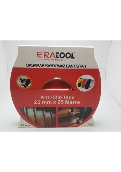 Kaydırmaz Bant Siyah 25 Metre 25 mm Antrasit - Beyaz