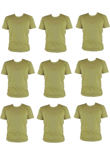 Askeri Fanila 9'lu Set Yarım Kol - Haki Nano