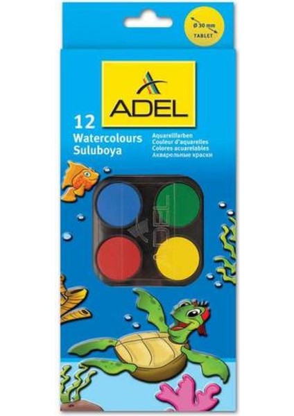 Suluboya Adel 12 Renk 24 mm Yenı