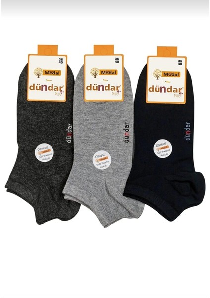 4506 Kadın Unisex Modal Plus Patik Karışık Renkli Çorap 6 Adet