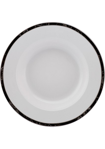 Damalı Çizgi Porselen Çukur Tabak 22 cm fiyatları